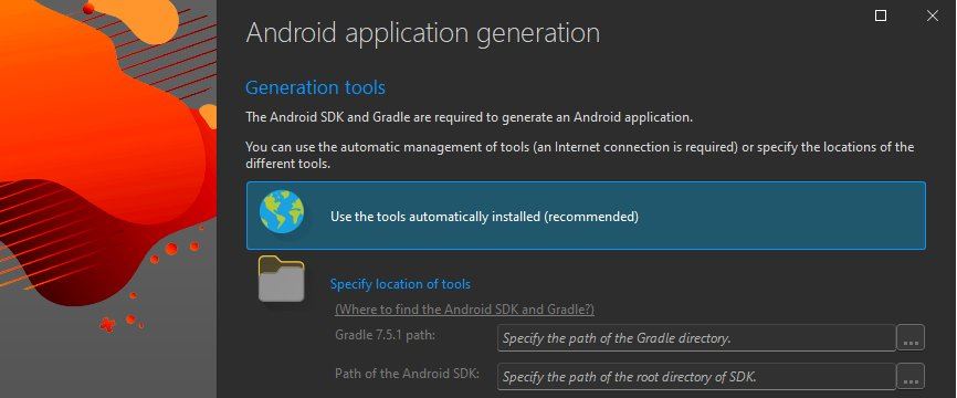 Android generation wizard