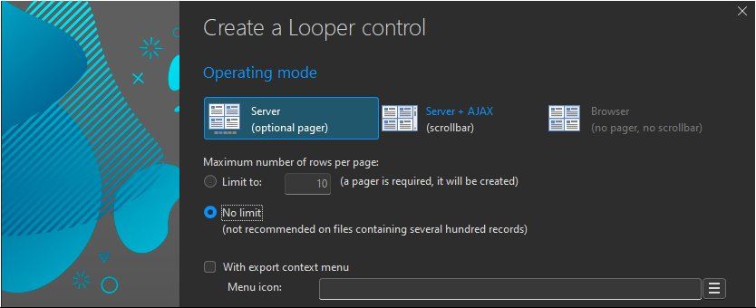 New Looper control - Operating mode