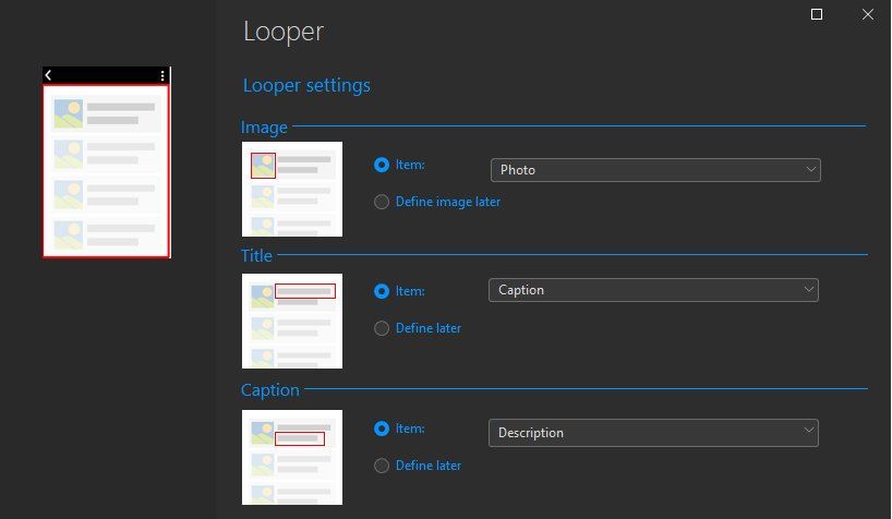 Looper settings