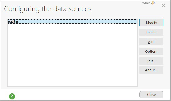 Configuring the data sources