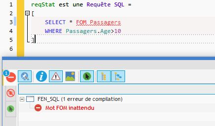 Erreur de code SQL détectée en saisie