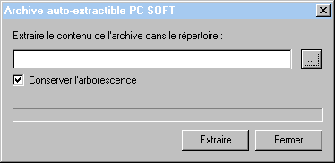 Interface de l'auto-extracteur 